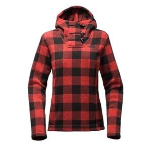 The North Face buffalo plaid pullover hoodie